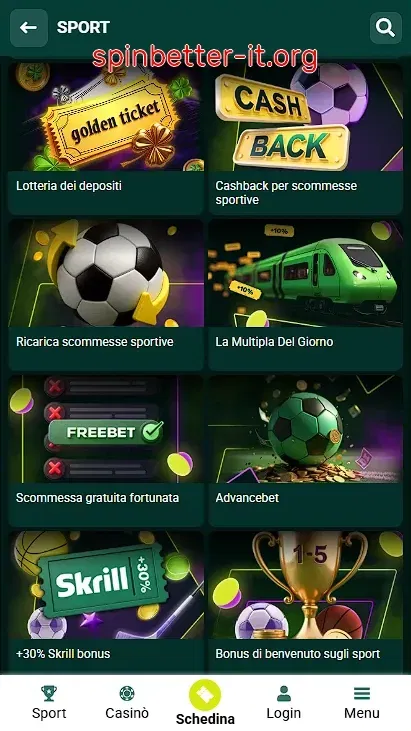Offerte e promozioni sportive su SpinBetter